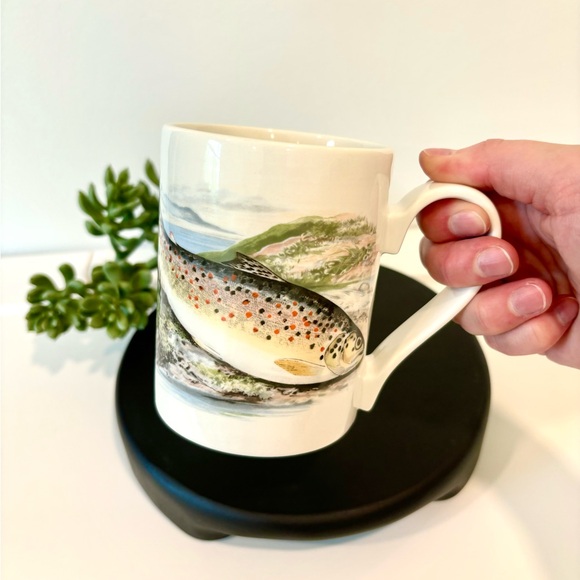 RARE British Portmeirion “Trout” Collectible Ceramic Mug “The Complete Angler” - Picture 7 of 7